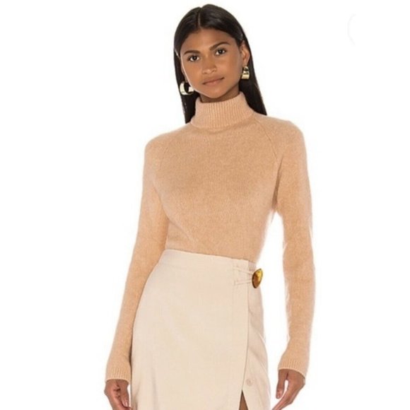 Song of Style Arlen Sweater in Camel Pullover Turtleneck Revolve Womens Size M - Picture 1 of 15